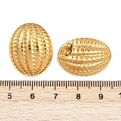 Boucles d'oreilles à tige ovales texturées en acier inoxydable 304&nbsp;EJEW-I320-21G-04
