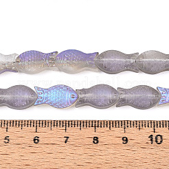 Mattierte Glasperlen Stränge&nbsp;X-GLAA-T023-40C-04