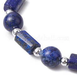 Bracelets extensibles en perles rondes en lapis-lazuli naturel pour femmes&nbsp;BJEW-JB11137-02