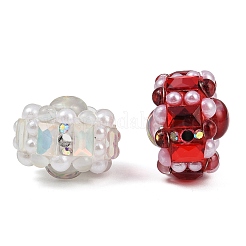 Inlay-Glas-Polymer-Ton-Strass-Rondell-Perlen&nbsp;CLAY-A004-02