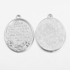 Legierung große Anhänger & Charms&nbsp;PALLOY-ZNW46215-N-FF