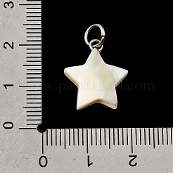 Anhänger aus natürlicher weißer Muschel und Kristallstrass&nbsp;SH-CBAC52B-01B