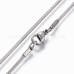 Collares de cadena de serpiente de acero inoxidable 304 que no se deslustran&nbsp;NJEW-F248-02A-P