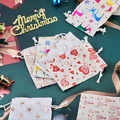 20 stücke 4 arten weihnachten baumwolle stoff tasche&nbsp;ABAG-TA0002-11