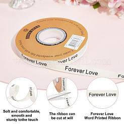 Ruban imprimé en coton avec mot d'amour éternel&nbsp;OCOR-WH0086-87A