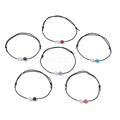 6 Stück Armbänder aus natürlichen Edelsteinen mit runden Perlen für Männer und Frauen&nbsp;BJEW-JB11750
