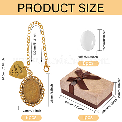 DIY ovale Legierung Bachelor Hut Anhänger Dekoration Herstellung Kits&nbsp;HJEW-GL00019