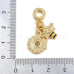 Messing mikro pflastern klare kubik zirkonia europäische baumeln charme&nbsp;KK-N271-36G