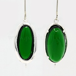 Connettori per collegamenti in vetro in ottone placcato color argento&nbsp;GLAA-J036-06S