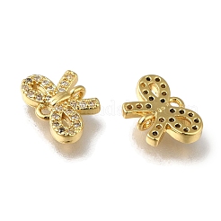 Charms connettore in ottone placcato cremagliera con micro pavé di zirconi chiari&nbsp;KK-G500-06G