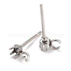 Configuración de aretes de acero inoxidable 304 que no se deslustran&nbsp;LS-STAS-B004-02P-A