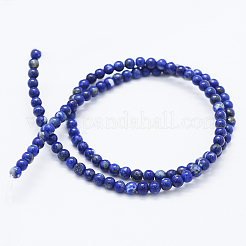 Filo di Perle lapis lazuli naturali &nbsp;G-F561-4mm-G