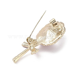 Broschen aus Zinklegierung mit Kristall-Strass&nbsp;JEWB-C042-02B-G