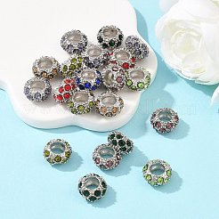 Platinbeschichtete Legierung Grade ein Strass europäischen Perlen&nbsp;CPDL-J022-11x6mm-P