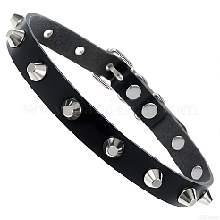 Chocker-Halsketten aus Kunstleder im Punkrock-Stil mit Nieten aus Legierung&nbsp;NJEW-CL0001-31