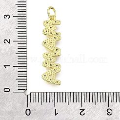 Pendentifs en laiton avec micro pavé de zircone cubique pour la fête des mères&nbsp;X-KK-V007-26G