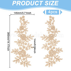 Polyester-Metallic-Spitzenapplikationen&nbsp;DIY-WH0401-94D
