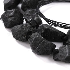 Grobe rohe natürliche schwarze Spinellperlenstränge&nbsp;G-G010-10