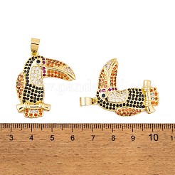 Pendentifs avec zircon cubiques à micro-pavés en laiton&nbsp;KK-E108-35G