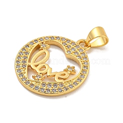 Cremagliera placcatura micro ottone spianare pendenti zirconi&nbsp;KK-B091-50E-G