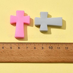5 Stück 5 Farben Kreuz-Silikon-Fokalperlen&nbsp;SIL-FS0001-07