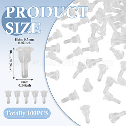 100 Stück Silikon-Ohrmuttern&nbsp;SIL-TADJ0001-09