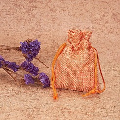 Pochettes en toile de jute&nbsp;ABAG-PH0002-05-9x7cm