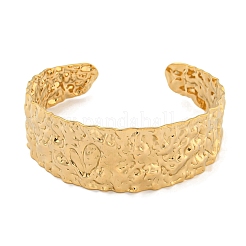 Bracelet manchette en acier inoxydable 304 texturé avec placage ionique (IP) pour femmes et hommes&nbsp;BJEW-P331-18G