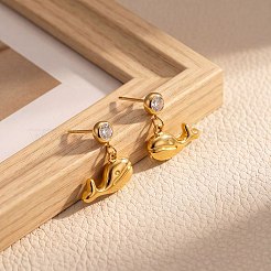 Ohrstecker mit Zirkonia aus Edelstahl 304 für Damen&nbsp;WG7577E-01