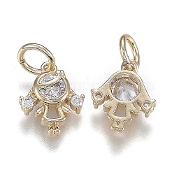 Pendentifs en laiton zircon cubique transparent&nbsp;ZIRC-Z003-14G
