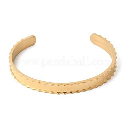 Geschwungene Armreifen aus Edelstahl 304 für Damen&nbsp;BJEW-D408-11G