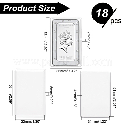 Custodie per lingotti d'oro in acrilico trasparente con barra d'argento&nbsp;OBOX-WH0005-13