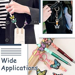 10 pièce 10 styles de perles en silicone écologiques de qualité alimentaire en forme de papillon avec fleur&nbsp;SIL-CJ0002-99
