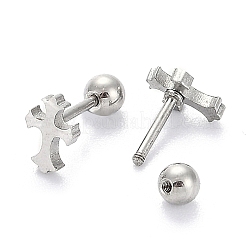 Anlaufgeschützte 201 Edelstahl Barbell Knorpel Ohrringe&nbsp;EJEW-R147-31