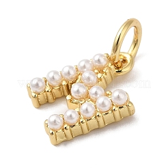Laiton plaqué en rack avec breloques en plastique ABS imitation perles&nbsp;KK-B092-30M-G
