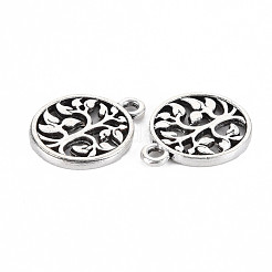 Tibetischer stil Aluminium Anhänger & Charms&nbsp;TIBEP-N011-021