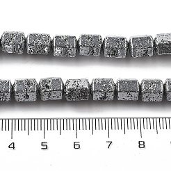 Fili di perle di roccia lavica naturale elettrodeposta&nbsp;G-A251-A01-01B