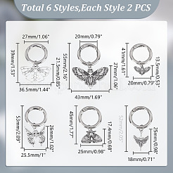 12 stücke 6 arten schmetterling legierung schuhe charme&nbsp;HJEW-HY00024