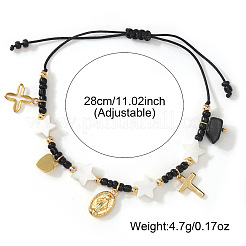 Religiöse Charm-Armbänder aus Edelstahl 304&nbsp;KS0574