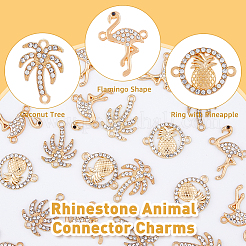 60 stücke 3 arten sommer thema legierung kristall strass stecker charme&nbsp;ALRI-DC0001-02