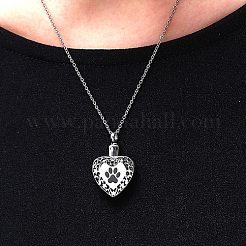 Colliers pendentifs en acier inoxydable 304 en forme de cœur et de mot&nbsp;KI1843-3