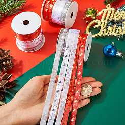 3 rollo de cintas navideñas de poliéster con estampado en caliente de 10 m y 5 colores&nbsp;OCOR-TA0002-13