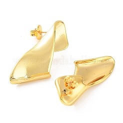 Boucles d'oreilles à clous en laiton plaqué en rack pour femmes&nbsp;KK-Z038-14G
