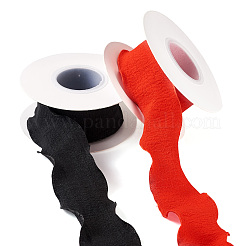 2 Rolle 2-farbiges Polyester-Rüschenband&nbsp;OCOR-TA0001-80