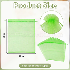 40 Stück Organza-Verpackungsbeutel mit Kordelzug&nbsp;ABAG-DL0001-01