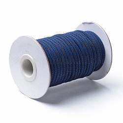 Geflochtene Polyesterkorde, Preußischblau, 4 mm, ca. 21.87 Yard (20m)/Rolle