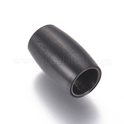 304 chiusura magnetica in acciaio inossidabile con estremità incollate, matte, ovale, canna di fucile, 14.5x9mm, Foro: 6 mm