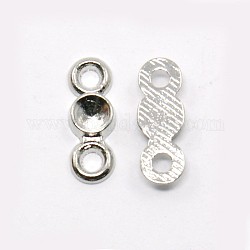 Alloy Cabochon Connector Settings, Cadmium Free & Nickel Free & Lead Free, Platinum, 12.5x5x2.5mm, Hole: 1.5mm, Fit for 3.5mm rhinestone