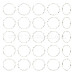 Anillos de unión de estilo tibetano unicraftale, marcos de círculo, sin plomo y cadmio, anillo redondo ondulado, plata, 22x1.5mm, 40 unidades / caja