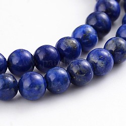 Chapelets de perles rondes en lapis-lazuli naturel, teints et chauffée, 4mm, Trou: 1mm, Environ 100 pcs/chapelet, 15.5 pouce